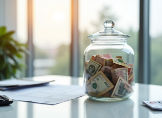 Impôts : Classement des pays qui paient le plus dans le monde Globe rempli de monnaies diverses sur un bureau lumineux