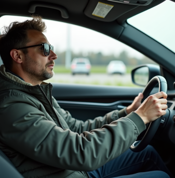 Hybrides : comment fonctionnent-ils sur l’autoroute ? Éléments de réponse Homme en voiture hybride regardant le tableau de bord
