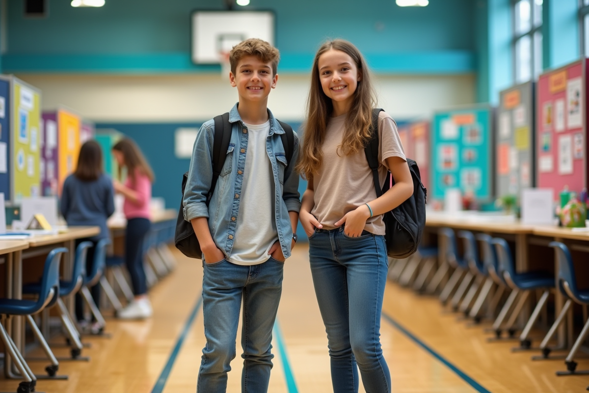 Deux lycéens lors d