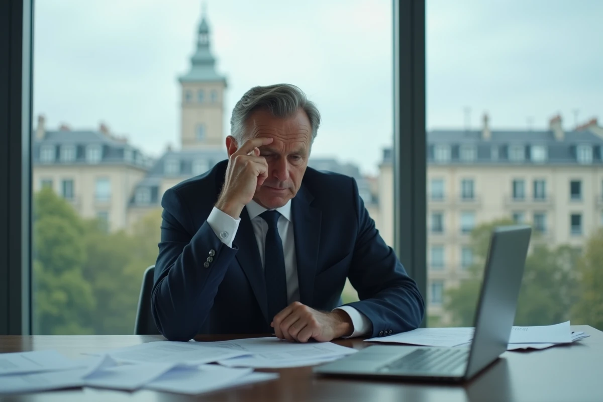 Manager d affaires seul au bureau à Paris
