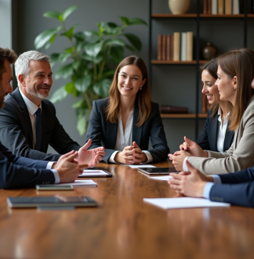 Parité hommes femmes : Comment encourager l’égalité des sexes ? Groupe de professionnels en réunion dans un bureau moderne